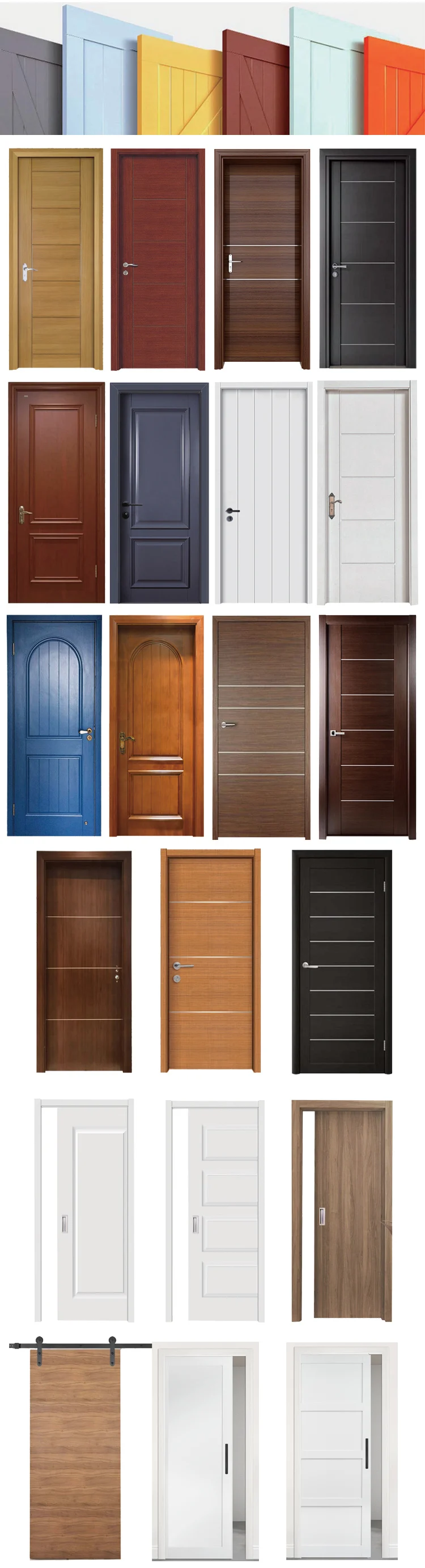 Modern Wood Doors Internal Wooden House Interior Door Bedroom Room ...