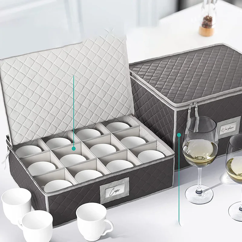 DS2270マグカップ用ワイングラス収納ボックスガラス製品収納容器仕切り