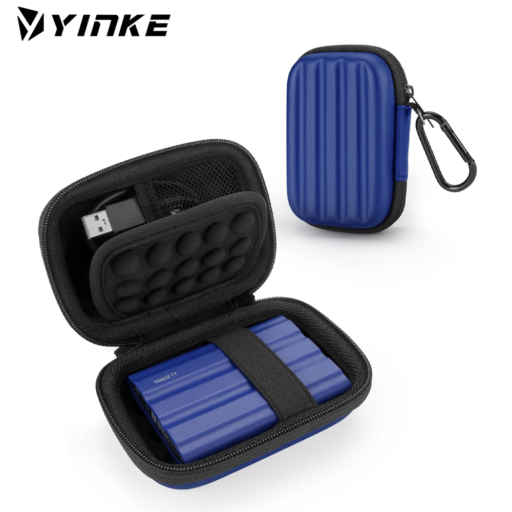 YINKE Carrying Case for Samsung T7 SSD Durable Waterproof