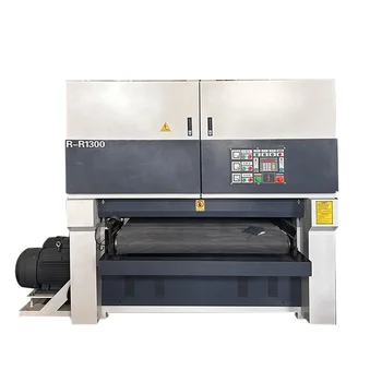automatic grinding plate polishing wet calibrate veneer deburring wide belt sander sanding machine for metal sheet