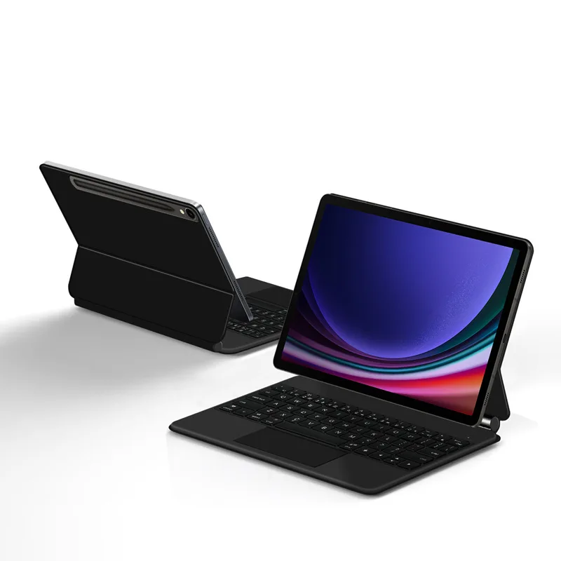 Magic Keyboard Case for Samsung Tab S9FE Plus Floating Magnetic Backlit Bluetooth Keyboard with Smart Control Laudtec