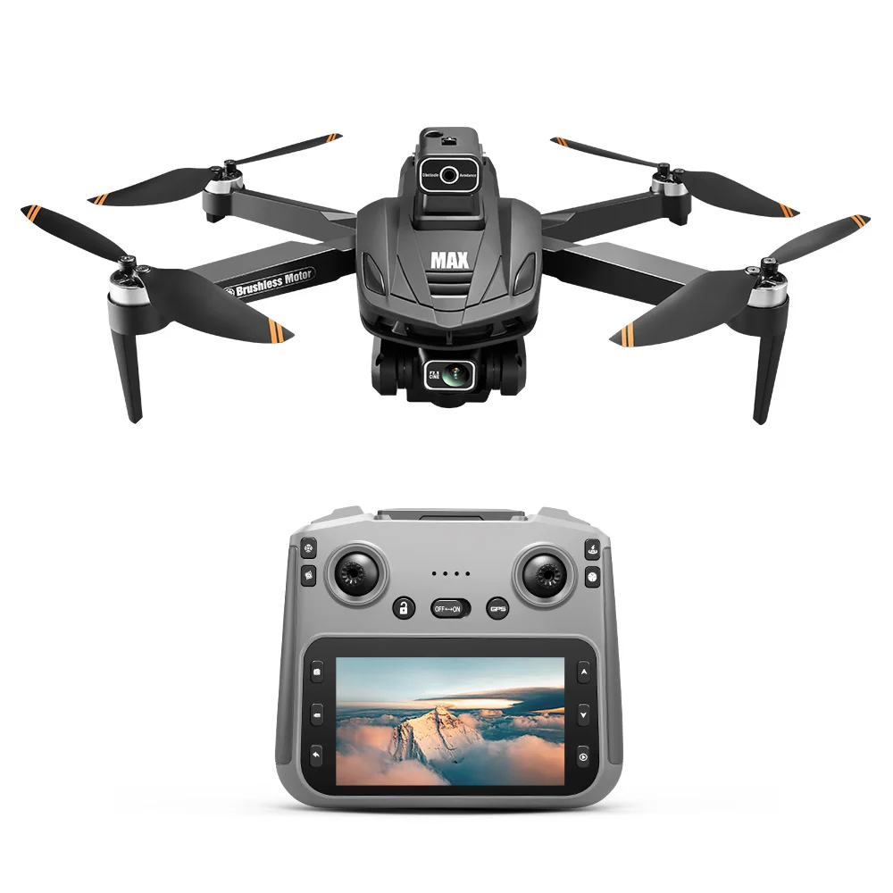 V168 MAX GPS Drone 4K with Camera Brushless Outdoor Prosumer Drones Obstacle Avoidance UAV FPV Dron with Screen