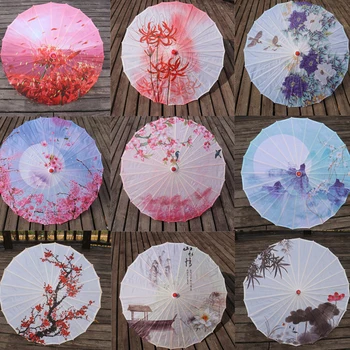 Y608-2 Art Classical Dance Parasol For Wedding Photography Costumes Ceiling Decoration Handmade Chinese Oiled Paper Umbrella