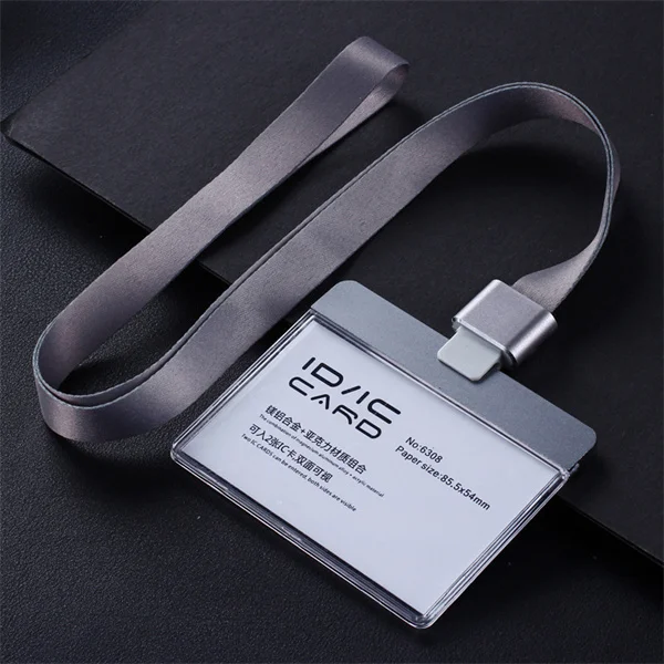 Aluminum Alloy Id Credit Name Card Badge Holder Cover Metal Zinc Alloy ...