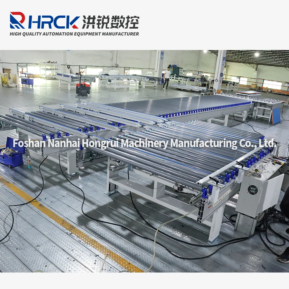 Hongrui Mechanical Edge Banding Machine Co Rotating Line Conveyor Wood Door Production Line