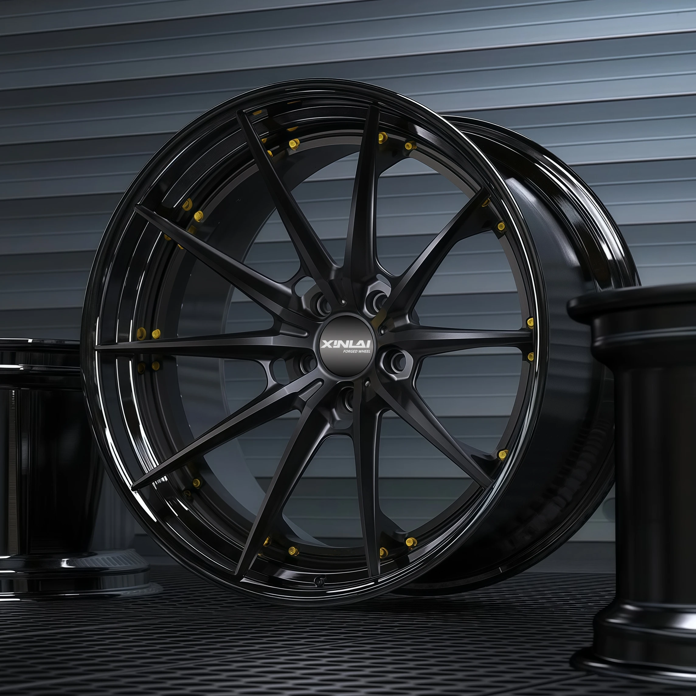 XINLAI Custom Deep Concave 5X120/114.3 18-22 Inch 2 Piece Passenger Car Aluminum Forged Wheel for Mercedes Benz Audi Porsche BMW - Image 1