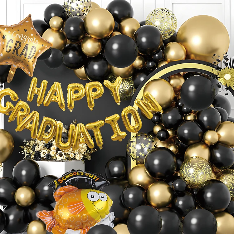 High Quality Multiple Color Graduation Party Decoration Round Owl Shaped Decorative Balloon Kit Latex Party Balloon Set