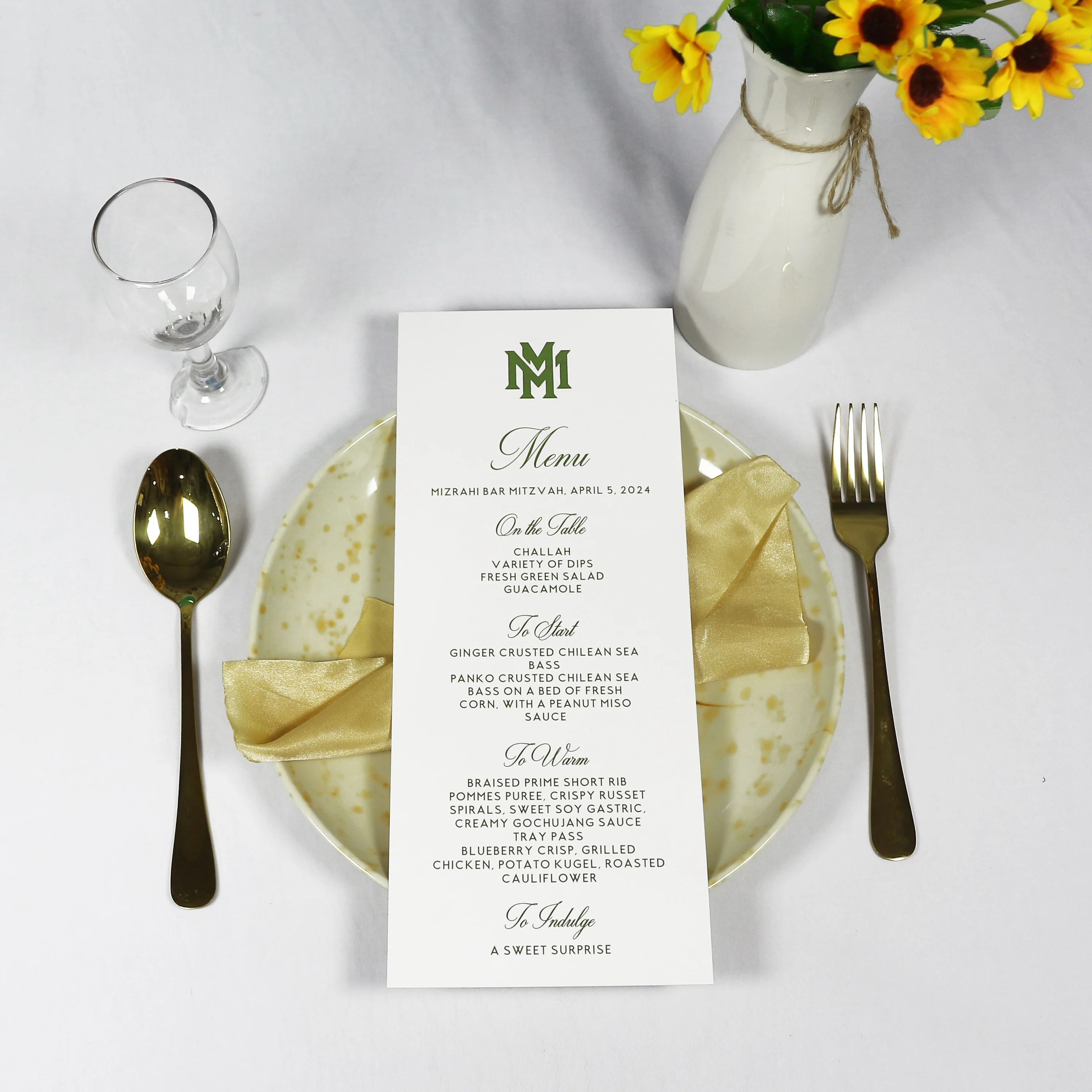 Elegant Modern Classic Vintage Wedding Menu Cards Design