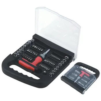 Portable multifunctional 61 pcs screwdriver portable tool set ratchet handle tool kit