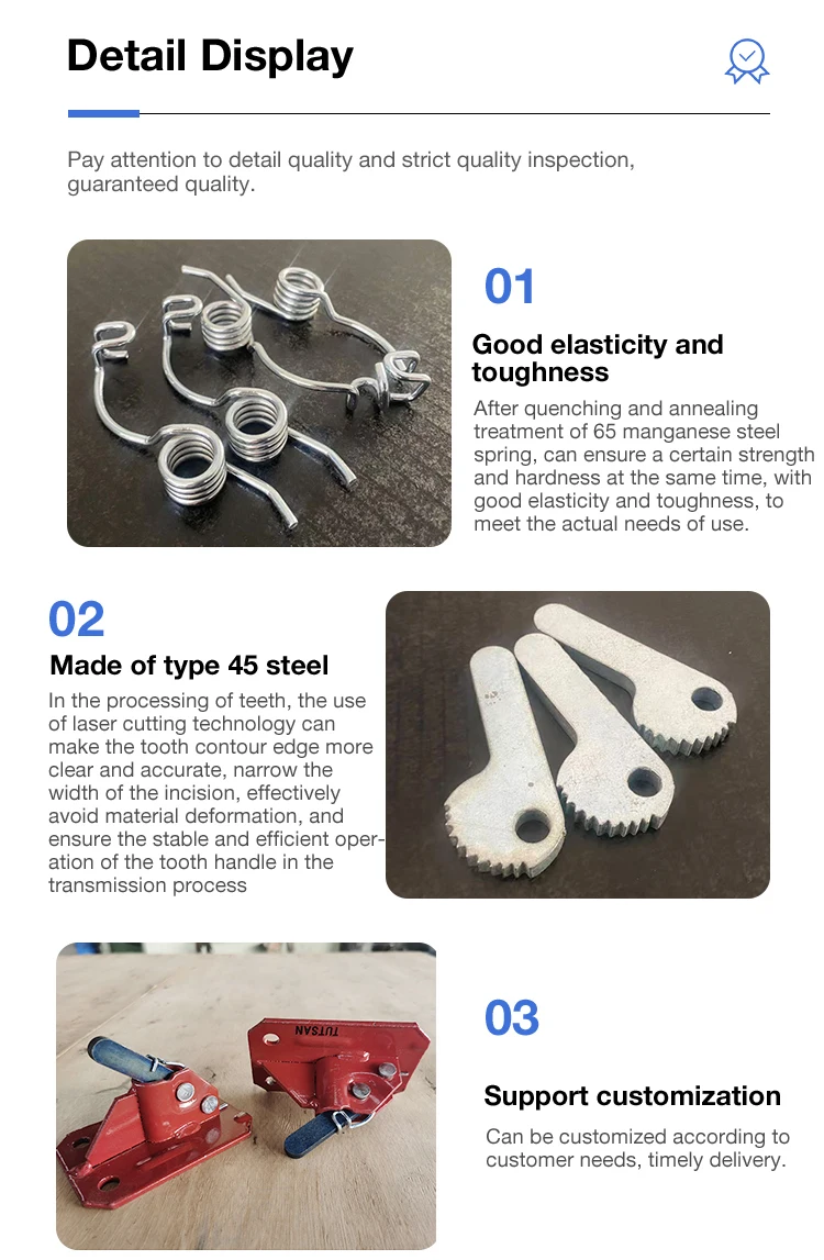 Hot Sale Products Welding Metal Spring Rapid Clamps 4 Holes Pressed Fast Clamp for Telescopic Poles