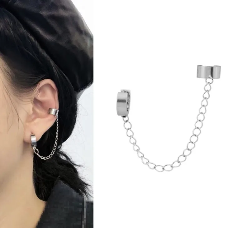 kpop chain earrings