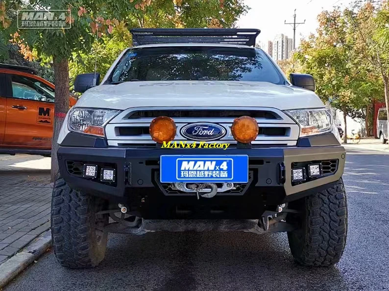 Manx4 Ranger Front Bumper Steel Bull Bar for Ranger T7 T8 2015-2021 ...