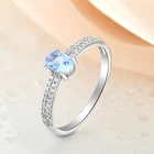 Blue Silver Ring Silverrings New Fashion Cubic Zirconia Blue Stone 925 Silver Sapphire Ring Engagement Wedding Diamond Mens Ring