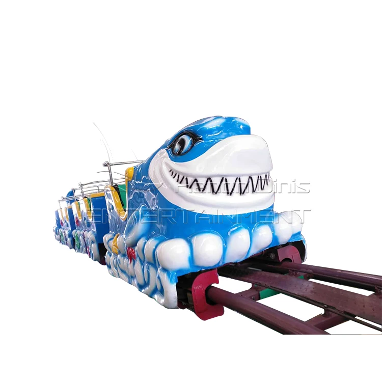 新デザインアミューズメントトラックシャークトレインミニ