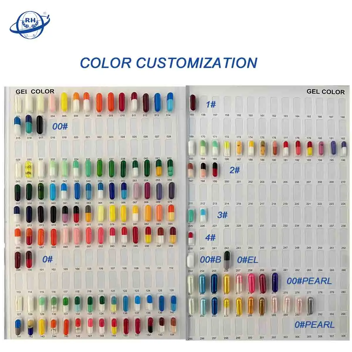 HALAL Certified Vegetarian Empty Capsule Shell Size 00 0 1 2 3 4 5 Color Is Customized or Choose