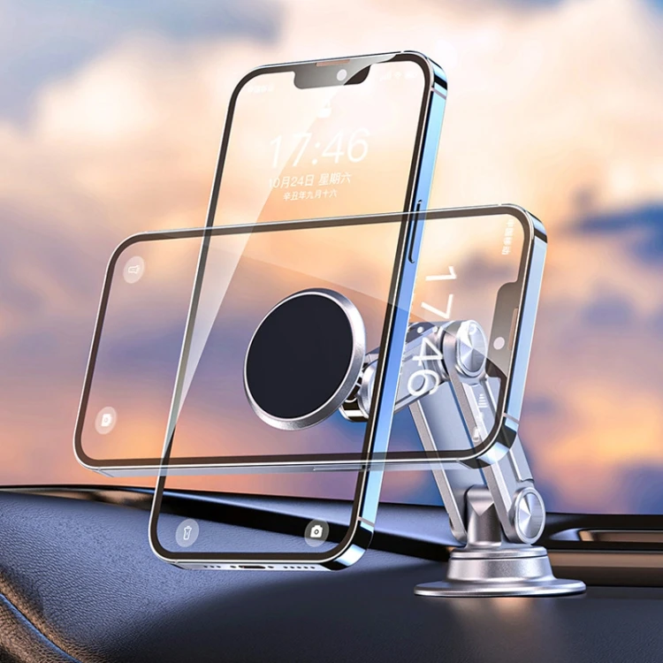 Multifunctional Aluminum Alloy Rotatable Lift Mobile Phone Holder Holder Rearview 360 Rotating Car Phone Car Holder