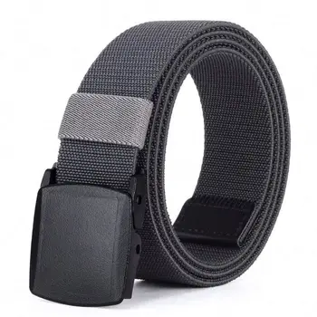 Men's Golf Belts Canvas Casual Woven Elastic Waistband Without Punching ...