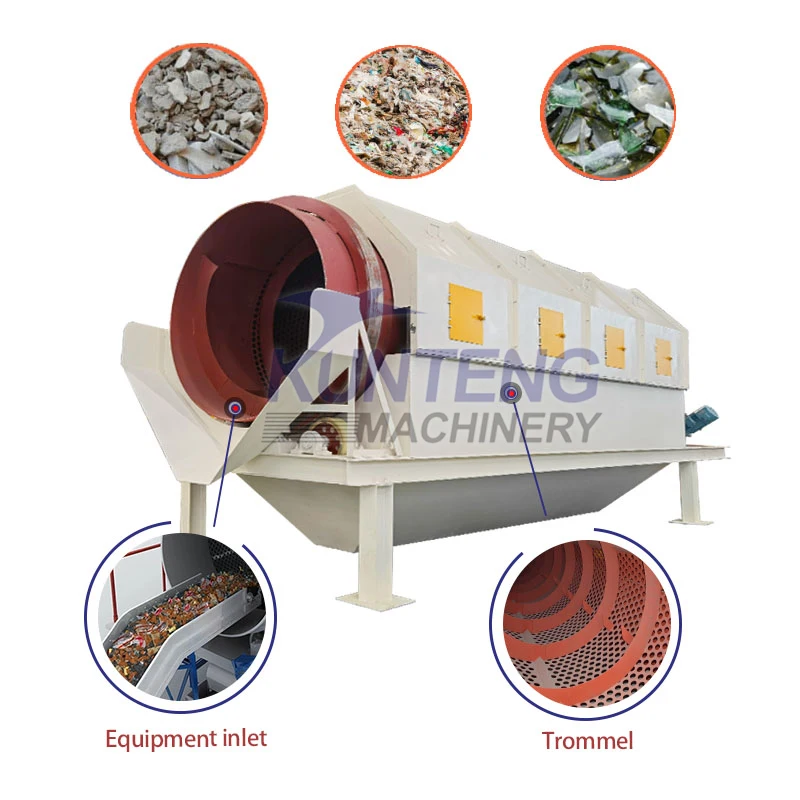 Efficient Garbage Waste Segregation Machine - Trommel Sieve