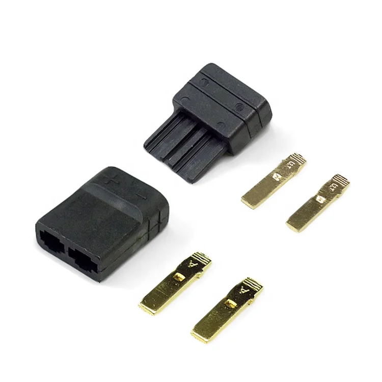 2X Male Traxxas TRX Connector 4.0mm Gold Plated Banana Connector Battery Charge 