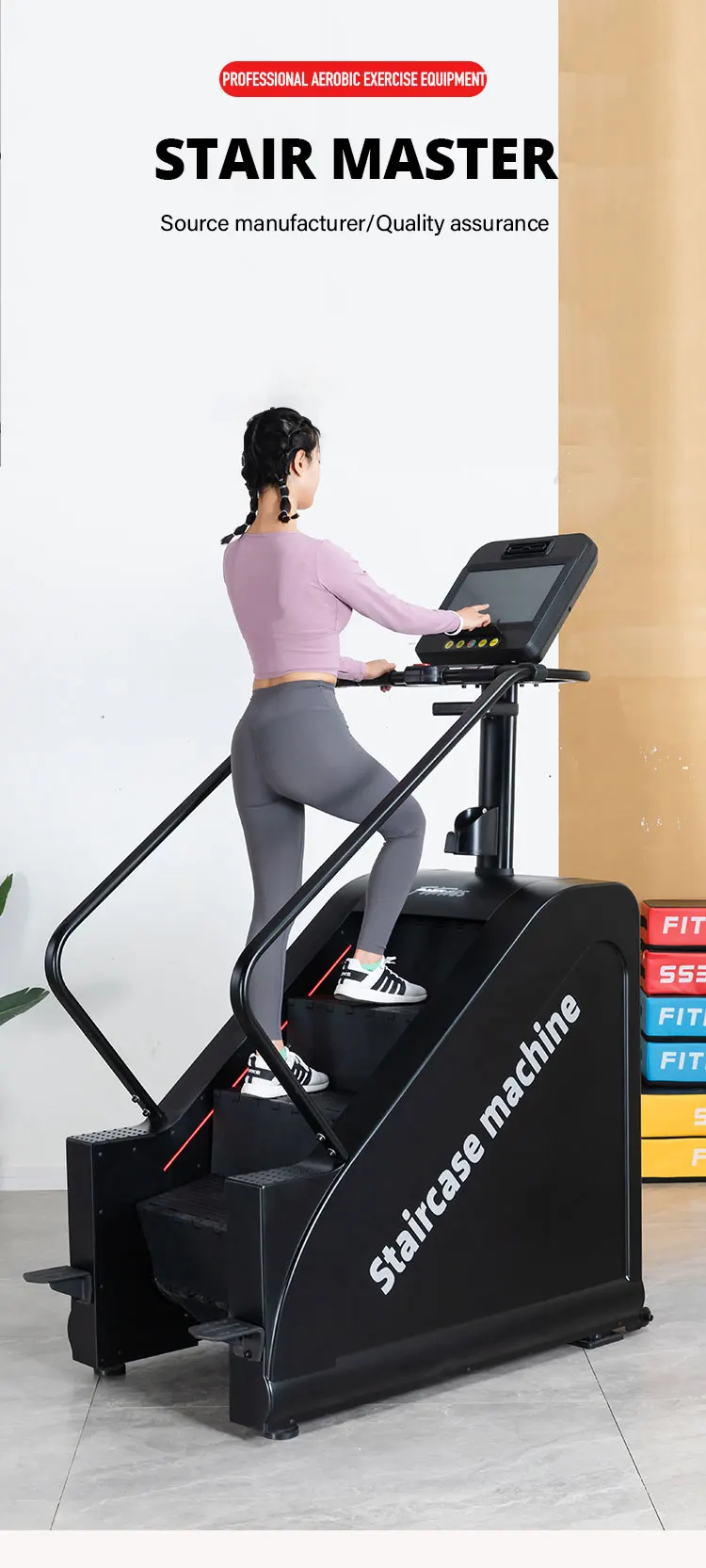 Cardio Exercise Stair Climbing Machines Commercial Stair Master Machine