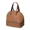 Sac isotherme double couche couleur caramel pour déjeuner