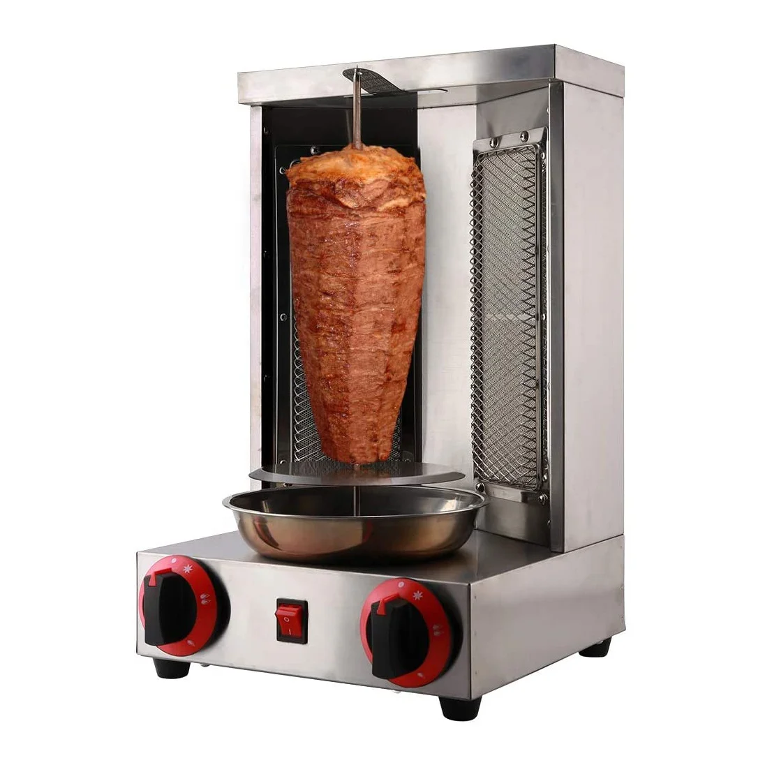 LPG Gas Broiler Shawarma Maschine Vertikal  Spinnen DönerKebab Gyro Grill BBQ DE 