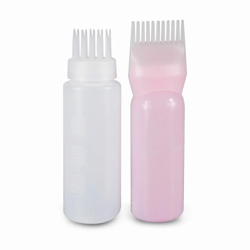 Professional 200ml Custom Eco Friendly PP Plastic Salon Hair Comb and Brush Squeeze Applicator Bottle for Oil Comb Applicator