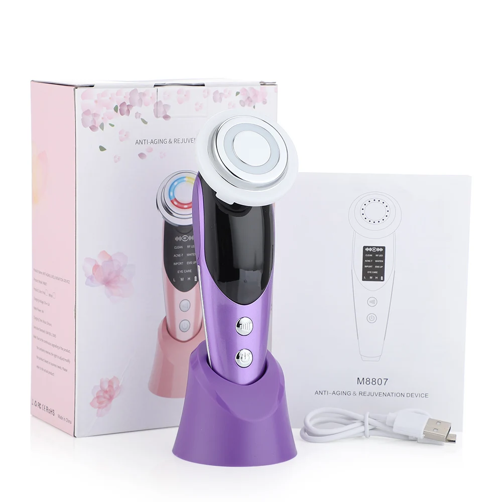 Anti Wrinkle Face Lifting Beauty Device RF Microcurrent Skin Rejuvenation Facial Massager