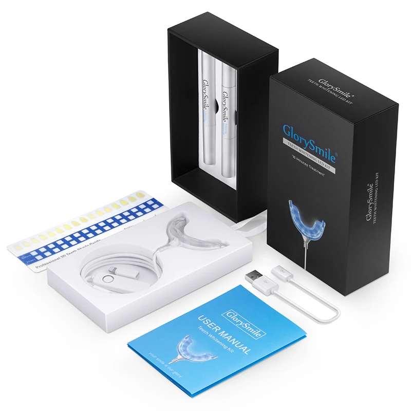 Wholesale Home Teeth Whitener Smartphone USB Led Light Kits Private Logo Teeth Whitening Kit at Home