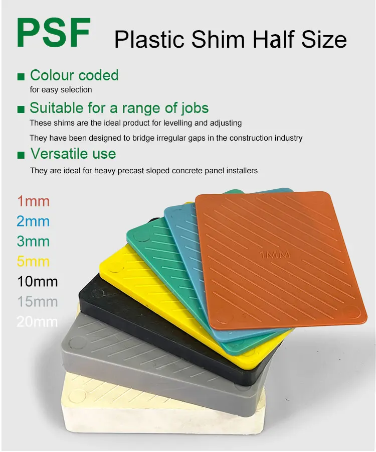 100x150mm Full Size Plastic Packer Plastic Shim Plate Original Factory
