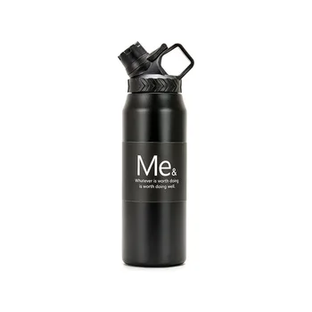 Hot 304 stainless steel large capacity thermos cup 950ml outdoor tourism space pot male mountaineering sports water bottle