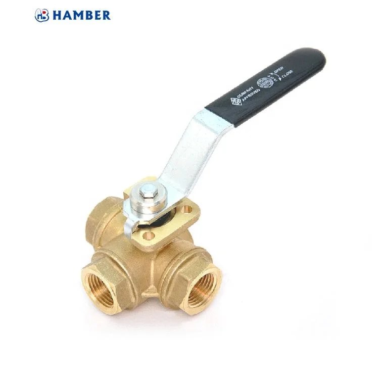 China Supplier wholesale brass Long handle 1/2" 3 way  three way ball valve