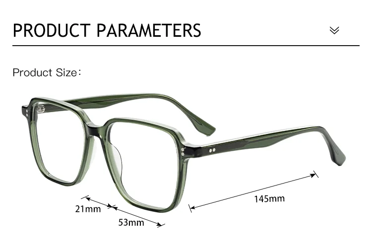 Montature per occhiali da vista in acetato di alta qualità OEM, adatte a tutte le forme del viso, quadrate, leggere e resistenti._voghion.com