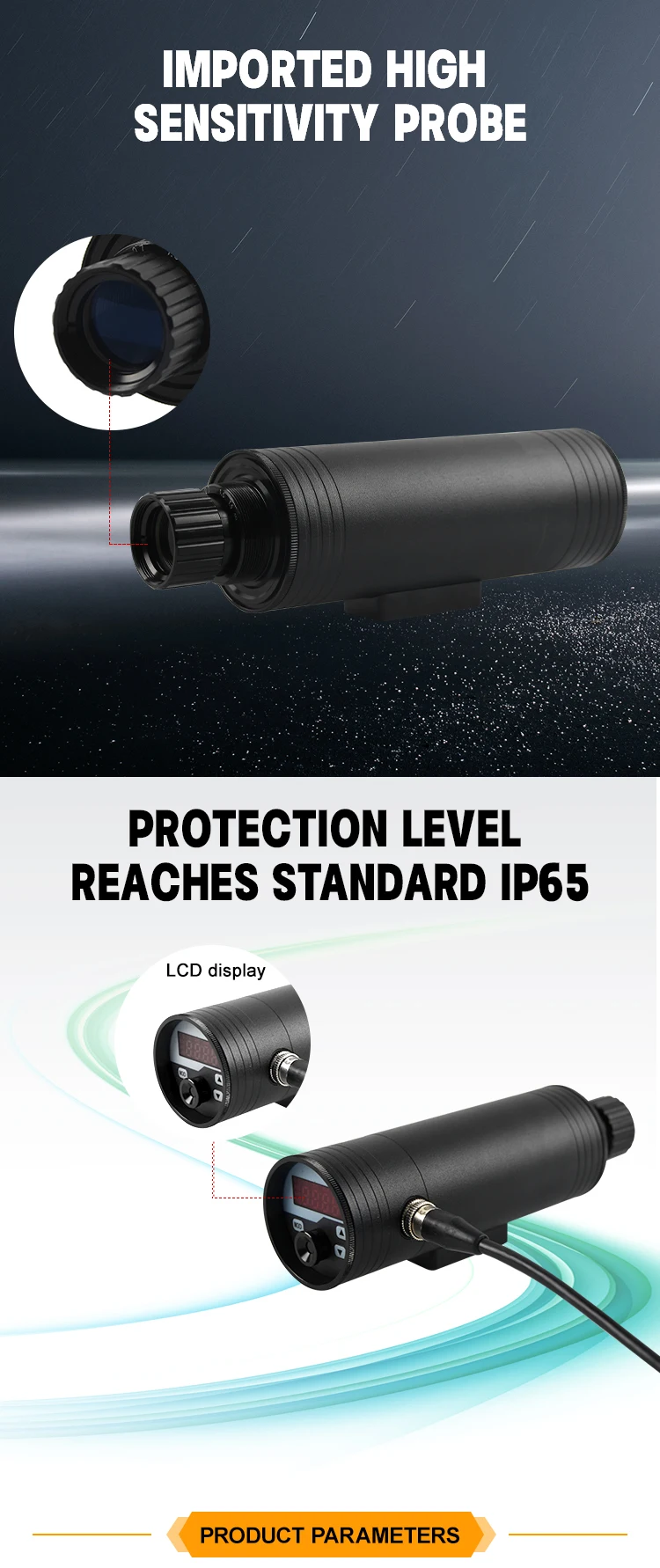 JSD-R60350AR 600~3500℃ RS485 Online High-precision Optical Electromechanical Integration Industrial IR Temperature Sensor details