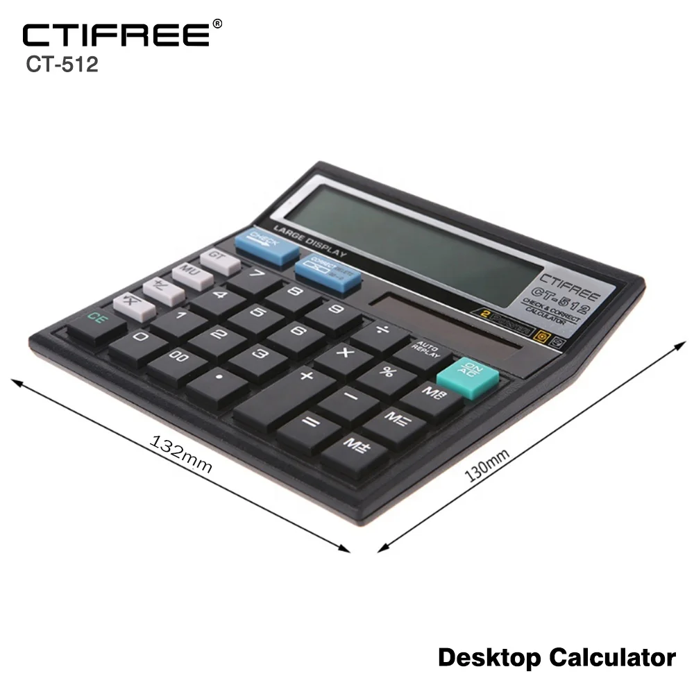 Electronic Calculator 512 Professional Custom Logo Store Solar Desktop 12 Digits Financial Calculadora Electronic Calculator