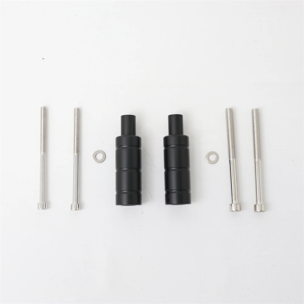Motorcycle Modified Black M6 M8 Mudguard Fork Mount Headlight Tail Spot Light Black Cylindrical Bracket details