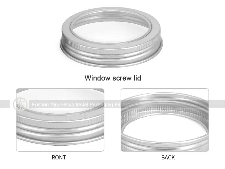 Metal Jar Lid Aluminum Custom Mason Jar Lids For Glass Bottle And