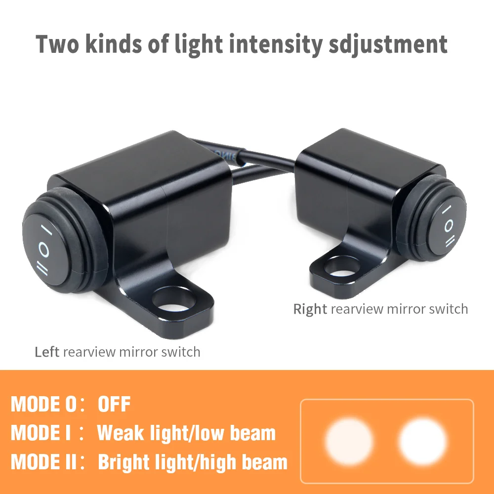 Motorcycle Handlebar Switch 7/8" 22mm Headlight Fog Spot Light Motorcycle Parts Accessories Hazard Light Switch Button