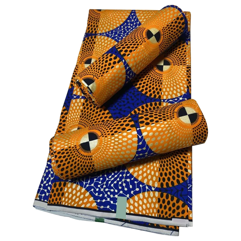 Оптовая продажа хлопковая полиэфирная ткань африканский восковой принт красочная в стиле Гана Анкары и