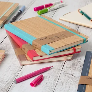 2022-2026 Custom Eco-Friendly A5 Bamboo Notebook Cover Printed Daily Passion Event Planner for Students Designers Blank Notebook
