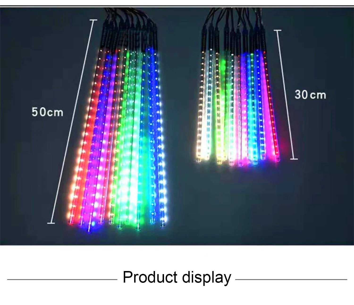 30cm 60cm 80cm 100cm 8 Tube Icicle Falling Rain String Cascading ...