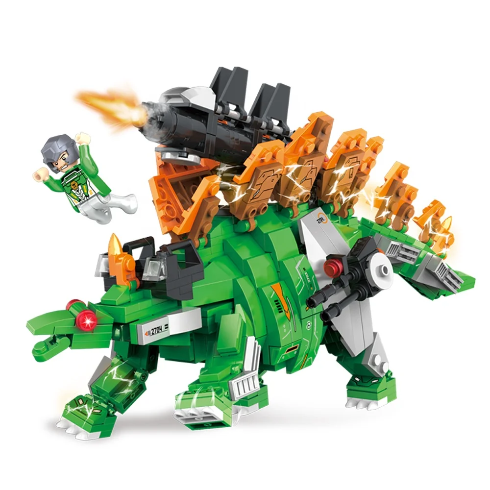 Source Steam Toy 2 in 1 Dinosaur Blocks Set 517 PCS Stegosaurus