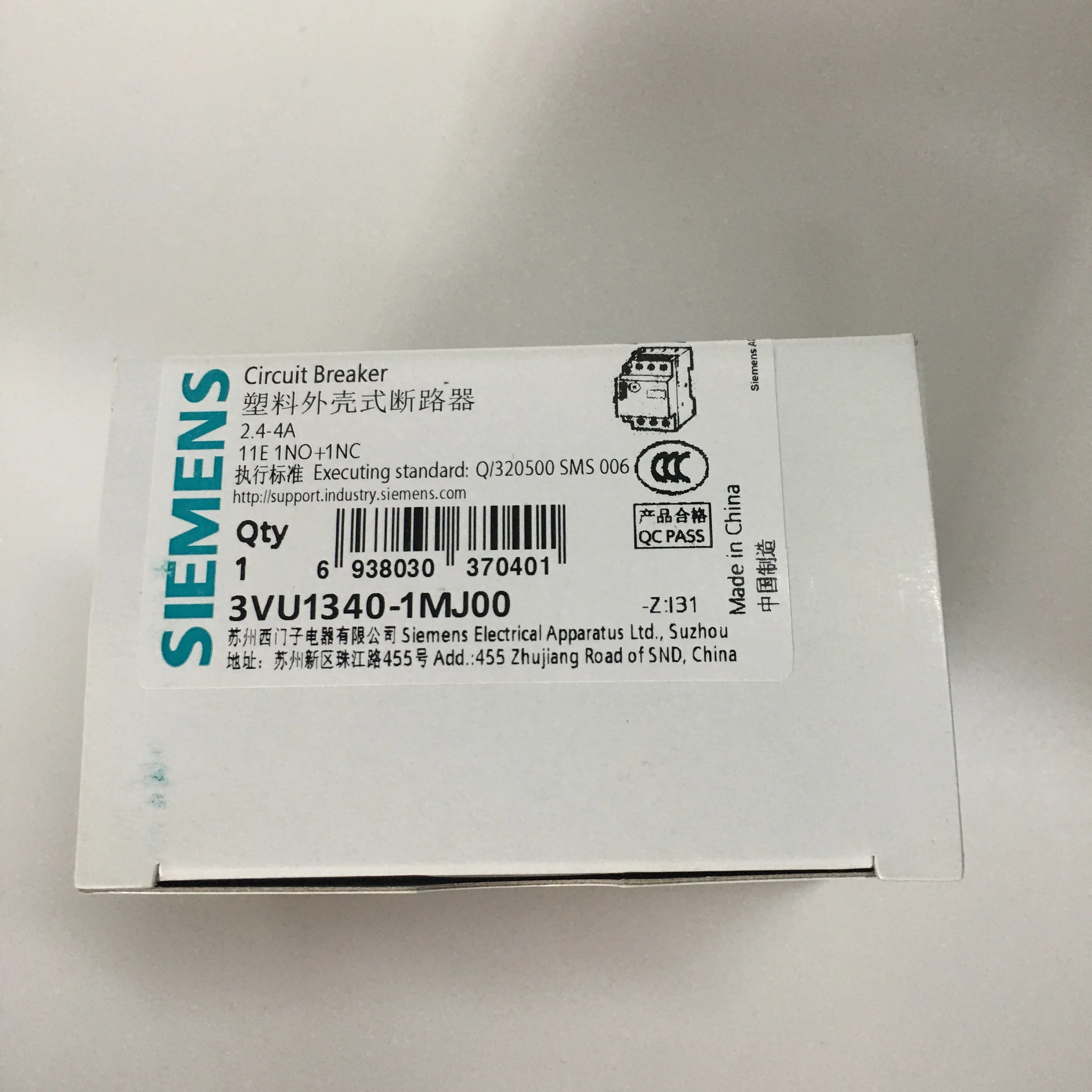 SIEMENS Circuit Breaker 3VU1340-1MJ00 SIEMENS Circuit Breaker 3VU1340-1MJ00