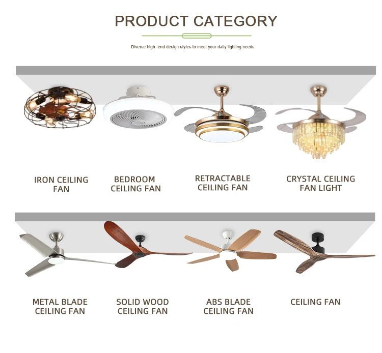 Aier Modern Ceiling Fan With Light Wood Acrylic Abs Fan All Copper