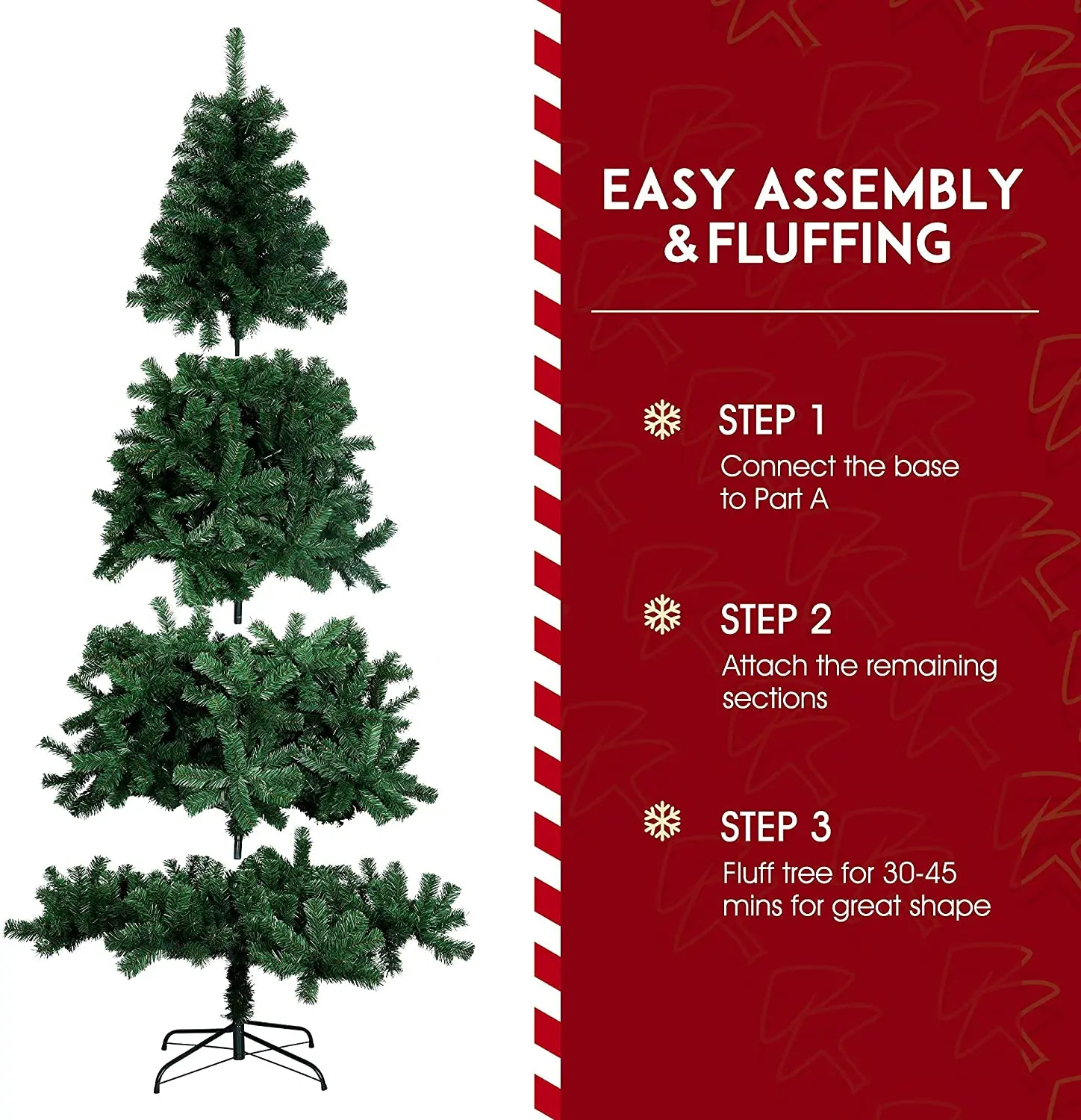 7 Ft Artificial Slim Christmas Tree Green Kingswood Fir Includes Stand