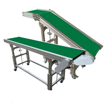 HUALI Factory Custom Automatic Operation Adjustable Height Electronic Rubber Belt Conveyor