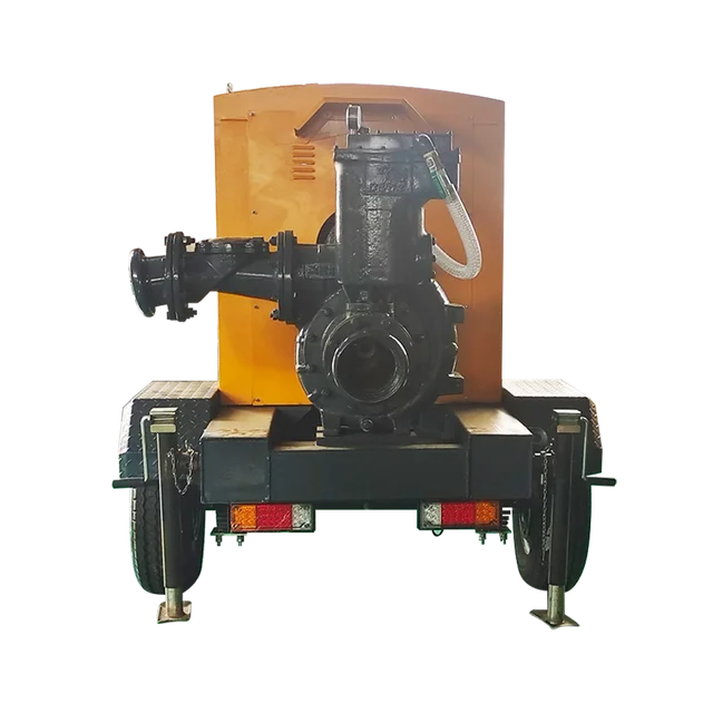 Mobile high suction diesel engine driven pipeline dredging centrifugal pump