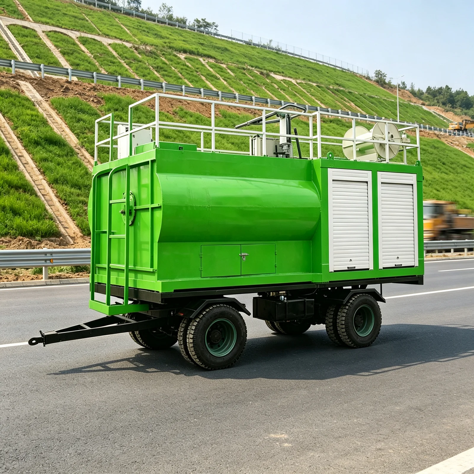 Product Name:Hydroseeder machine;Function:Spraying slurry, slope greening ,