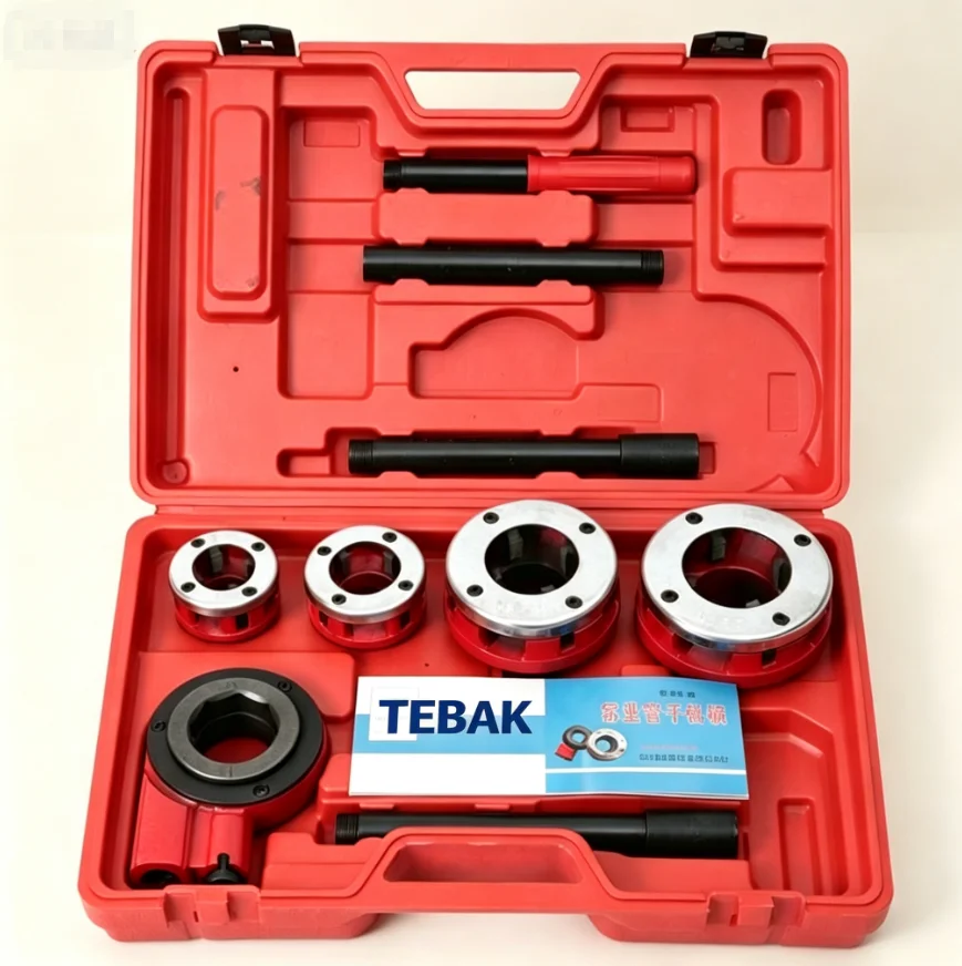 TEBAK Mini Portable Pipe Threading Machine | Handheld Manual/Electric Threading Tool | Compact Threading Equipment