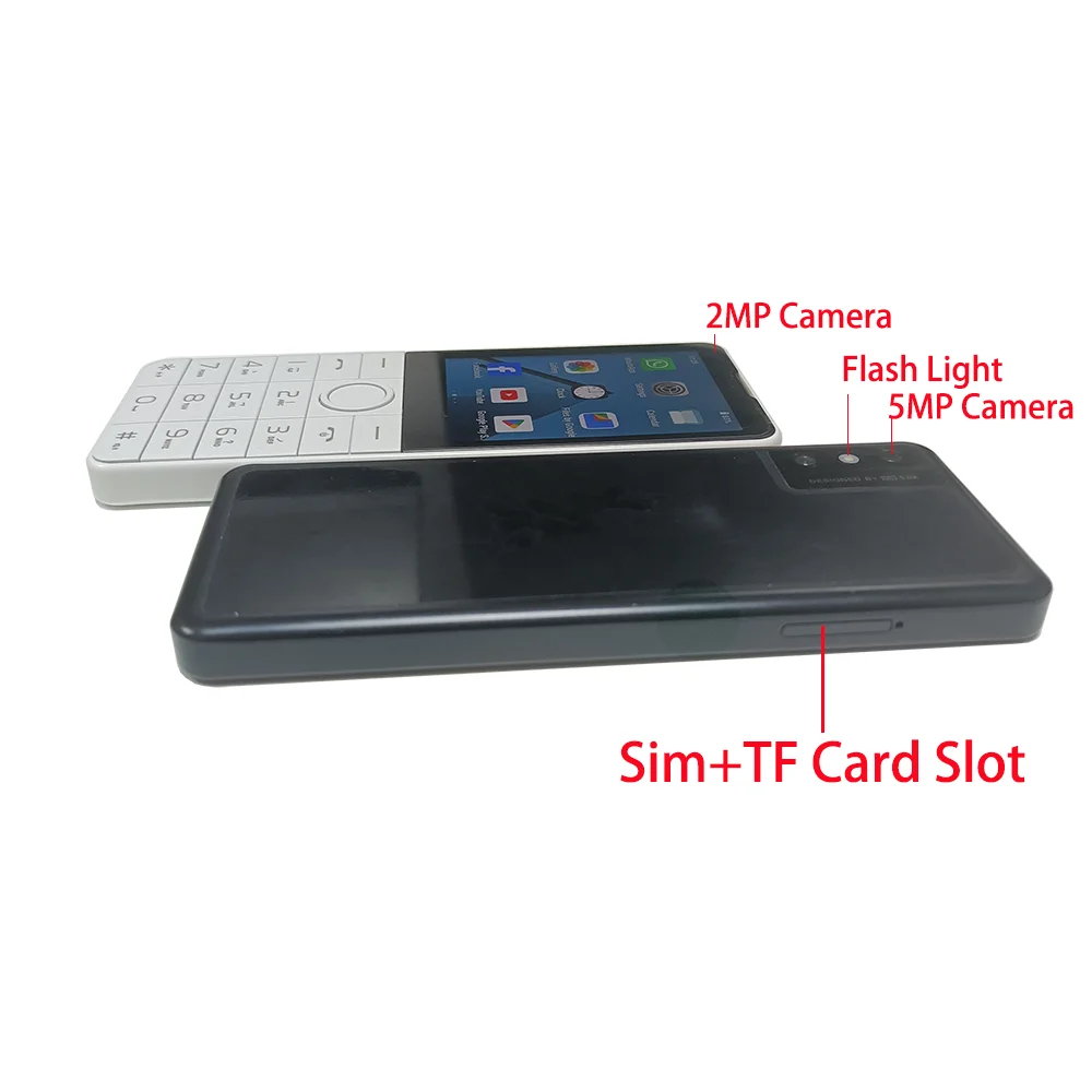 Wholesale Dual Sim Touch Screen Smart Button Smartphone Feature Phones 4G Mobile Android Keypad Phone With Whatsapp